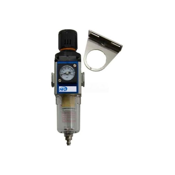 Bimba Mfg Co Bimba-Mead Filter/Regulator MGAFR300-10-SM, Auto Drain, Polycarb. Bowl W/Metal Bowl Guard, 3/8" NPT MGAFR300-10-SM - main
